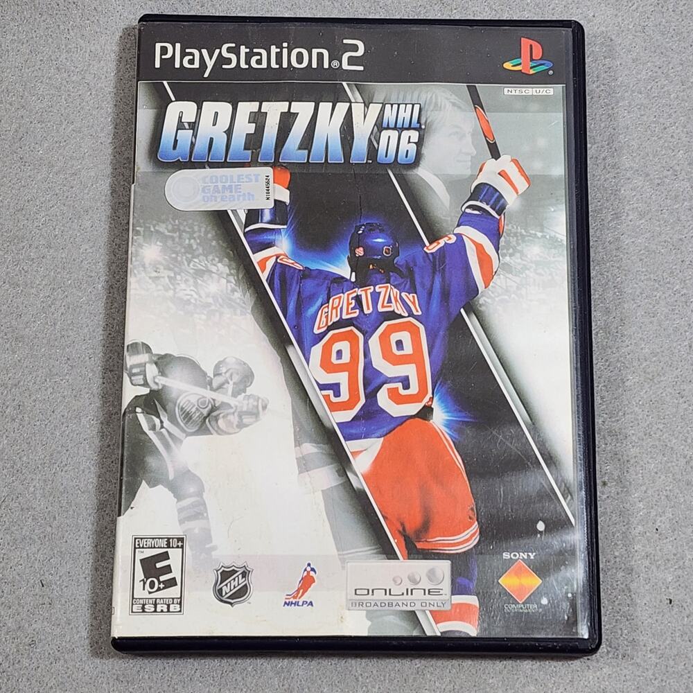 GRETZKY NHL06 PlayStation 2 PS2 Online Broadband Video Game Case Manual Untested